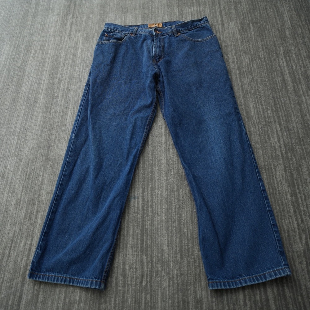 Rocawear Jeans Men‎ Blue Denim Straight Leg 38x32 Measured 34x29.5